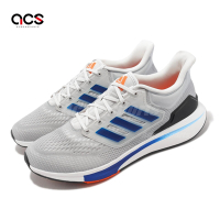 adidas 慢跑鞋 EQ21 Run 男鞋 灰 藍 透氣 緩震 環保材質 運動鞋 愛迪達 GY2195