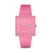 Swatch WHAT IF…ROSE? 生物陶瓷 方形錶 櫻花粉 男錶 女錶 手錶 瑞士錶 錶