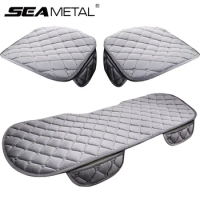 SEAMETAL Car Seat Cover Gray Ultra-Soft Plush Vehicle Seat Cushion Breathable Skin-Friendly Auto Chair Protector Pad Universal