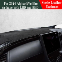 Leather Dashmat Dashboard Cover Pad Dash Mat Carpet Car Styling Accessories For 2024 TOYOTA Alphard Vellfire