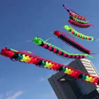 free shipping 12m centipede kite flying soft kite nylon fabric inflatable show kite nflatable toys Power kite Kite flying large