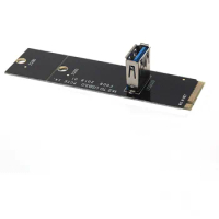 NGFF to PCI-E 16x Slot Riser Card PCIE to M2 Adapter USB 3.0 Extender M.2 M Key for Graphics Card for BTC Miner Antminer Mining
