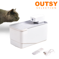 【OUTSY】無線智能感應自動循環寵物過濾飲水機活水機(安靜低分貝)