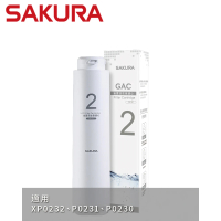 【SAKURA 櫻花】後置活性碳濾心 適用機型P0230/P0231第二道(F0151)
