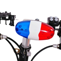 6 LED 4 Tone Bicycle Bell Police Light Electronic Horn Siren Kids Bicycle Scooter