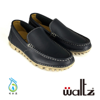 【Waltz】城市休閒  素面牛皮 樂福鞋 縫線水洗皮(623015-07 華爾滋皮鞋)