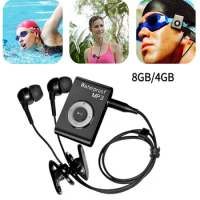 8/4GB Stereo Music MP3 Walkman Portable Mini MP3 Player IPX8 Waterproof Rechargeable Polymer Battery for Swimming Running Riding