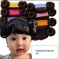 BANDANA WIG PONI ANAK / BANDANA PONI kain WIG KOREA