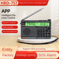 HanRongDa HRD-757 HRD757 AM/FM/SW HF/UHF/VHF/Airband Full Band Radio Bluetooth TF Card Play APP Remo