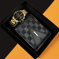 Anniversary Gift Set for Men, 5 in 1, Men's Wallet Set, Combined Set, Includes Gift Box, Suitable as