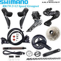 SHIMANO ULTEGRA Di2 R8170 Hydraulic Disc Brake DUAL CONTROL LEVER 2x12 Speed Groupset R8101 170mm 50-34t Crankset R8150 Deraille