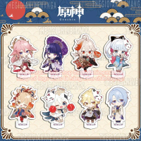 Standee mini in hình GENSHIN IMPACT x SWEET PARADISE INAZUMA + TAI THÚ mica trong acrylic game chibi