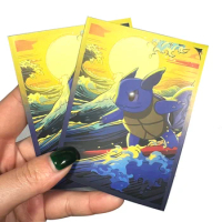60ct TCG Matte Card Sleeves Tortoise Great Wave Cover Game Protector Cards Shield Print Standard Size Color Sleeves PTCG 66x91mm