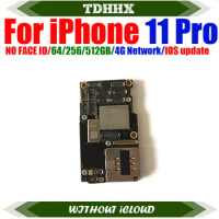 Motherboard For iPhone 11 Pro Mainboard Without Face ID Logic Board Working Clean iCloud Support Update High Quality Plate