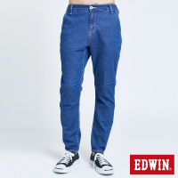【EDWIN】男裝 E-FUNCTION 休閒九分牛仔長褲(酵洗藍)