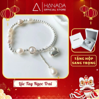 Lắc Tay Bạc 925 Hanada Vòng Tay Charm Trái Tim Bi Phối Ngọc Trai Hanada L1037 H13