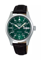 Seiko Seiko 5 Sports Field Series ‘Kelly Green Flieger’ Suit Style Green Dial Brown Leather Band Aut