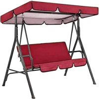 Replacement Canopy,Outdoor Garden Swing Chair Canopy Cover,For Patio/Lawn/Garden Swing Cushion (Without Swing) Red
