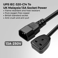 UPS IEC-320-C14 / C20 To UK Malaysia 13A Socket Power