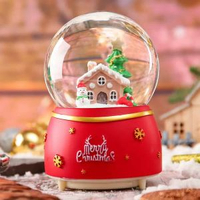 全城熱賣 - 耶誕節水晶球飄雪旋轉擺件音樂音樂盒兒童平安夜兒童小禮物男女友新款大號房子396 自動飄雪+彩燈+音樂