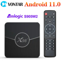 X98 Plus TV Box Android 11 Amlogic S905W2 4G 64GB Support H.265 AV1 Dual Wifi HDR 10+ Youtube Media Player 32GB Set Top Box