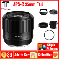 TTArtisan 35mm F1.8 AF Lens Auto Focus APS-C Camera Lens for Nikon Z Mount Sony E Mount Fujifilm X Mount X-A1 X-A10 X-T30 X-A3