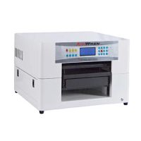Airwren A3 Size 6 Color Multifunction Inkjet Flatbed T-shirt DTG Printer Direct to Garment Textile Printing Machine