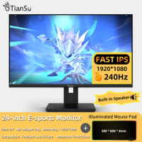 Tiansu 24 inch PC Monitor 144Hz for Computer Gaming HDMI Compatible Swivel Lift Bracket Monitor 240Hz IPS HD Screen 1920*1080