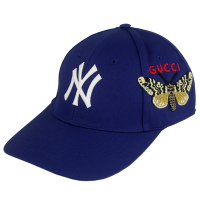 GUCCI NY Yankees 藍色洋基聯名棒球帽
