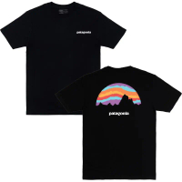 T-Shirt Kaos Patagonia - rainbow moon - Kaos Patagonia Bahan Katun Combed 24s Premium Kain Dasar Pol