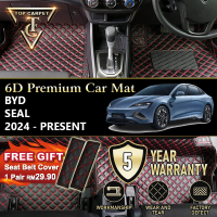 Top Carpet BYD SEAL ( 2024 - 2026 ) 6D PU Leather Car Carpet VIP Car Mat Floor Mat Alas Kaki Karpet