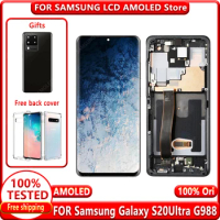 100% TESTED S20Ultra lcd For Samsung Galaxy S20 Ultra LCD Display Touch Screen, FOR SM-G988B/DS screen Replacement,with Frame