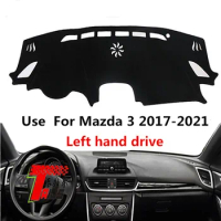 TAIJS hot selling Vehicle parts Flannel 3 color Car Dashboard cover For Mazda 3 2017-2021 Left hand drive