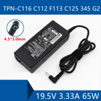 For HP TPN-C116 C112 F113 C125 345 G2 Laptop AC Adapter DC Charger Connector Port Cable 19.5V 3.33A 65W