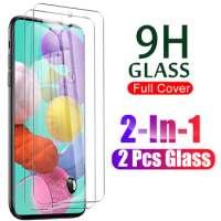 2 Pieces On A 51 Tempered Glass For Samsung Galaxy A51 M51 Screen Protector A5 1 A515F M 5 1 M515F Protective Film +Repair Fluid