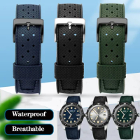 Breathable Silicone Rubber Watch Strap for Longines Concordia Oris Diving Seiko Series 65 Replica Sports Watchband 20mm 22mm