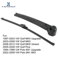 X Autohaux Rear Windshield Wiper Blade Arm Set for 1997-2003 VW Golf MK4 Upgrade for 2003-2008 VW Golf MK5 for 2005-2009 VW Golf