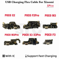 5Pcs Good quality USB Charger Charging Port For Xiaomi Poco X2 F2 Pro M3 X3 Pro F3 Dock Connector Microphone Board Flex Cable
