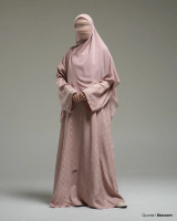 Nehhat Modest Nuvel Quorra Textured Squares Abaya