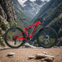 TWITTER Full Suspension Mountain Bike Carbon Fiber Frame Soft Tail Bicycle Disc Brake MTB 27.5/29 inches Downhill Bicycle aldult