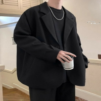 【滿額免運】英倫男裝 西服上衣 休閒西裝外套 男春秋季 高級感 oversize