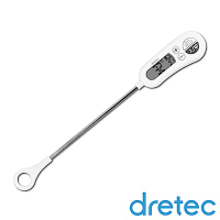 【Dretec】定溫式防潑水廚房電子料理溫度計-白色 (O-263WT)