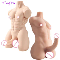 Realistic Men's Body Masturbate Doll 20cm Huge Penis Big Dildo Plug Sex Doll Women Men Sex Toys Masturbation Penis Doll Sex Shop