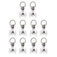 10 Piece Alloy Curtain Track Glider Rail Slide Wheels Roller #1 Ceiling Mount Curtain Track Gliders