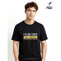 Kaos Pensiun Lucu FQU - Hadiah Transfer Panas untuk Keluarga, Lengan Pendek, Kerah O Katun Pria