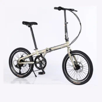 20 Inch Folding Bike 7-speed Urban Alternative Foldable Road Bicycles City Racing Small Wheel Cycling Dlouble Disc Brake Bicycle