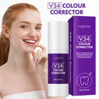 V34 Purple Toothpaste Repairing Cleaning Oral Cavity Brightening Whitening Teeth Fresh Breath Color Corrector Whiten Tooth Care