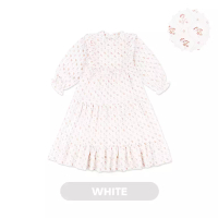 Mooi Heartmade Mooi Dress Anak Gamis Anak Perempuan Raya Collection Namyra Dress - White