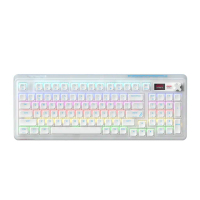 【Cherry】Cherry 無線三模 PIXIU98 RGB MX2A 冰晶雪霧 白 茶軸(PIXIU 98 RGB 無線 熱插拔 機械鍵盤 MX2A)