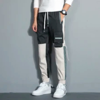 ZXLLZ Mens Loose Capri Pants Cotton Thin Section Casual Harem Pants 